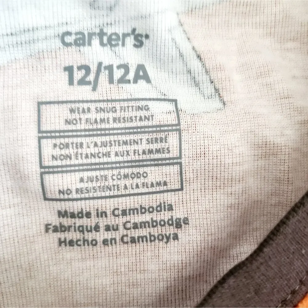 12 New Carter's 4 Piece Kids Airplane Print Pajamas